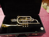 Seltenes Vintage-KORNETT - "Vincent Bach Corporation - Stradivarius Model - New York 67 - USA" - Sensationeller Zustand - Raw Brass
