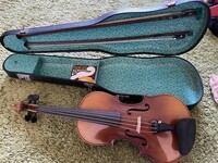 4/4 Geige / Violine – deutsche Manufaktur, 50–100 Jahre, Koffer & 2 Bögen